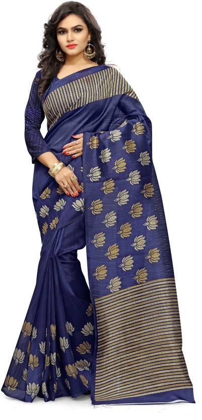 Nilesh Fab Floral Print Bhagalpuri Cotton Saree