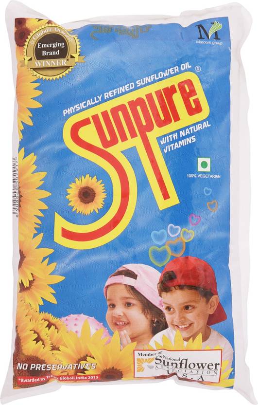 Sunpure Sunflower Oil Pouch Price in India Buy Sunpure Sunflower Oil