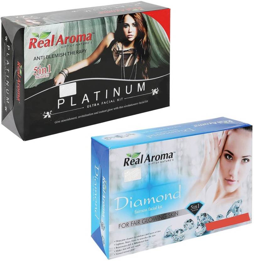 Real Aroma Platinum Diamond Facial Kit Price in India, Buy Real Aroma Platinum Diamond Facial