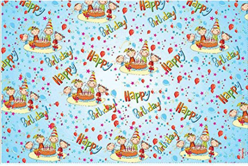 Party Propz Blue Birthday Decoration Wrapping Paper Set Of 10
