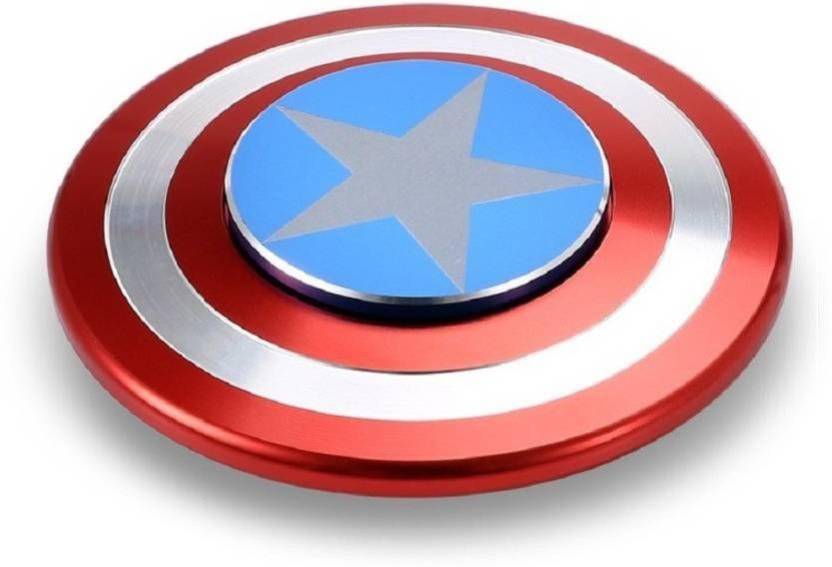 Akki Collection Metal Captain America Shield Fidget Spinner (Multicolor)