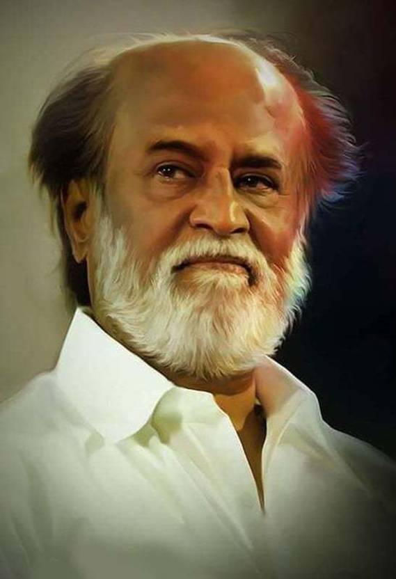 Rajinikanth A Digital Painting 8 Poster On Fine Art Paper
