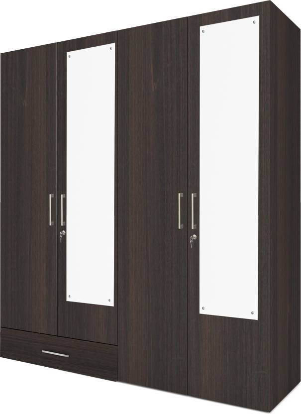 Unicos Ulwr9112055 Engineered Wood 4 Door Wardrobe Price In India