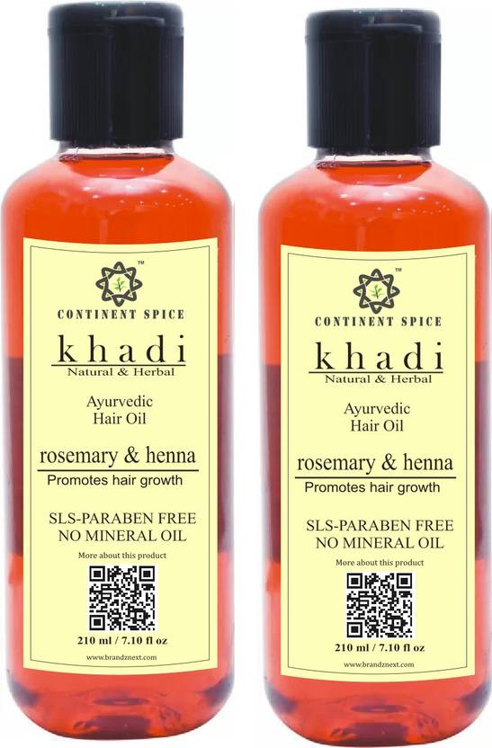 Khadi Natural Ayurvedic Hair Growth Oil Rosemary Henna