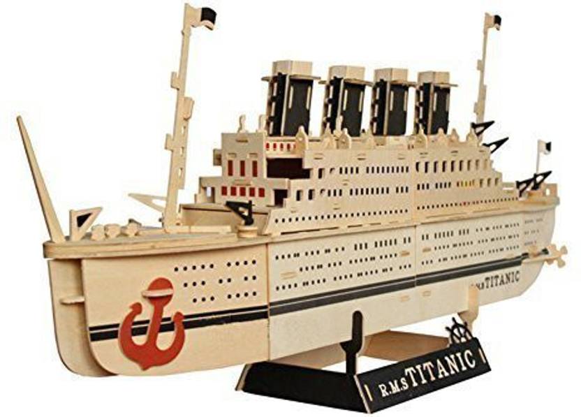 Stong 3d Titanic Diy Wooden Jigsaw Puzzle Toy Or Hobby Decorative Stong 3d Titanic Diy Wooden Jigsaw Puzzle Toy Or Hobby Decorative Merchant Ship Boat Model Gift 1 Pieces