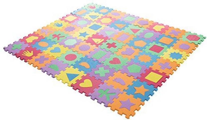 Hey Play Foam Floor Shapes Puzzle Learning Mat Puzzle Foam Floor