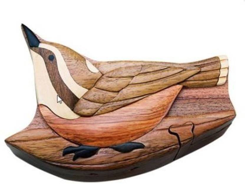 Wood Intarsia Wren Puzzle Box Wren Puzzle Box Shop For Wood