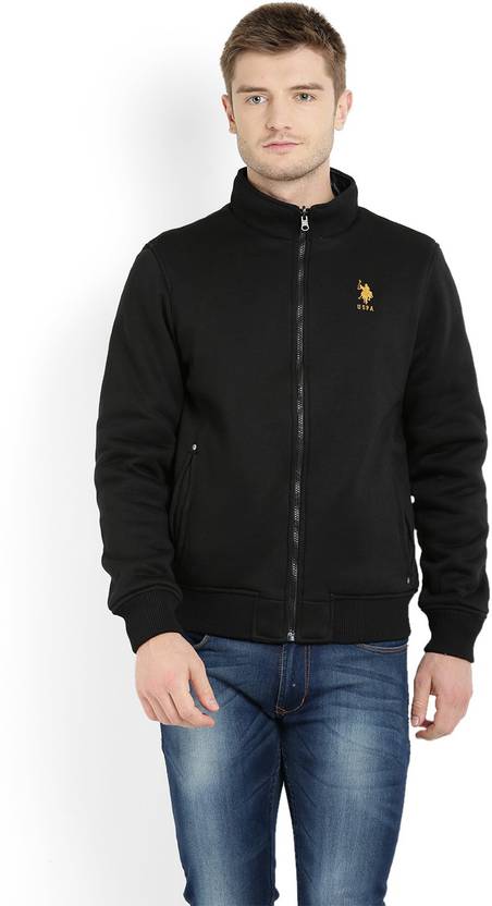 U S Polo Assn Full Sleeve Solid Men Reversible Jacket Black U S Polo Assn Full Sleeve Solid Men Reversible Jacket
