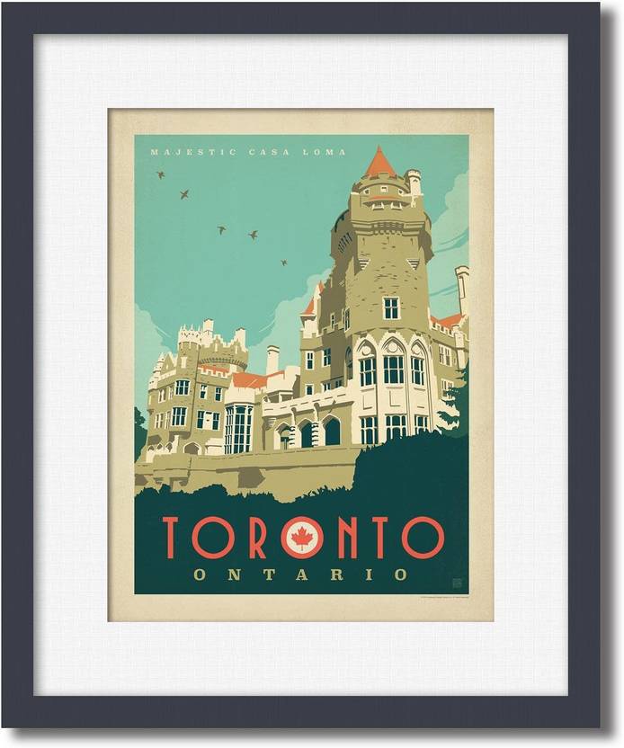 PosterMart Toronto Vintage Poster Digital Reprint 19 inch x 16 inch