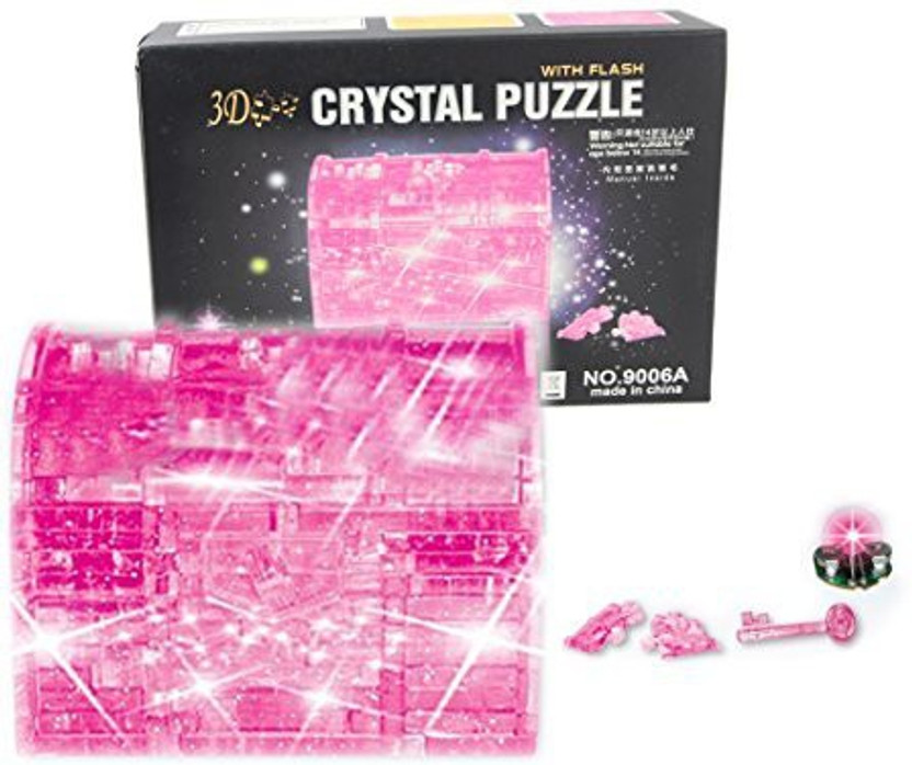 3d Puzzles 3d Jigsaw 3d Crystal Treasure Chest Puzzle Flash Light