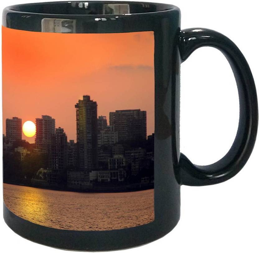 Arkist mumbai 4 Black Ceramic Coffee Mug Price in India Buy Arkist mumbai 4 Black Ceramic