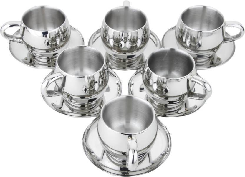 LAVI Pack of 6 Stainless Steel Tea Cup Set _05 Price in India Buy