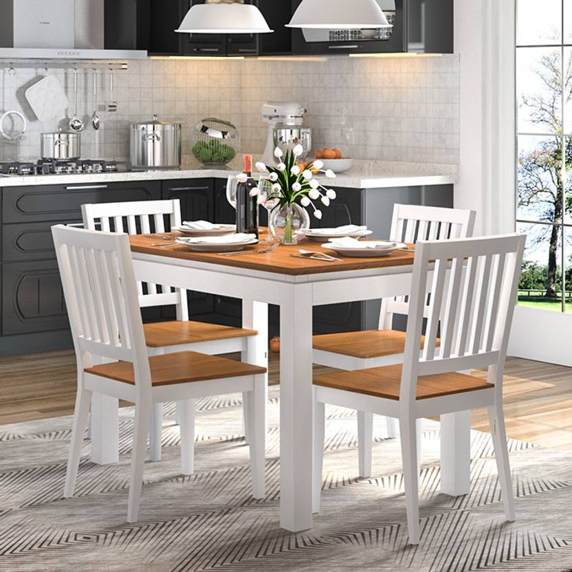 Urban Ladder Diner Solid Wood 4 Seater Dining Table Price In India Urban Ladder Diner Solid Wood 4 Seater Dining Table Finish Color Golden Oak