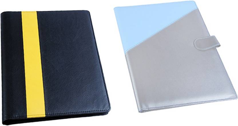 flipkart com coi leatherite blue silver and black yellow file