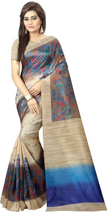 Villagius Digital Prints Bollywood Silk Saree