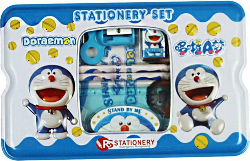 NeoTask Cartoon Doraemon Smart Art Cool Art Metal Pencil Box (Set of 1, Multicolor)