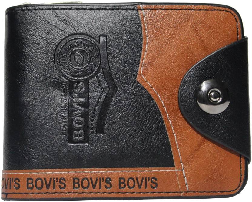 Bovi'S Men Black, Brown Genuine Leather Wallet Black - Price in India |  Flipkart.com