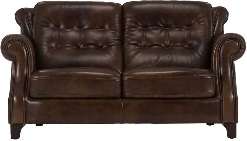 Durian Roger 2 Leather Seater Sofa