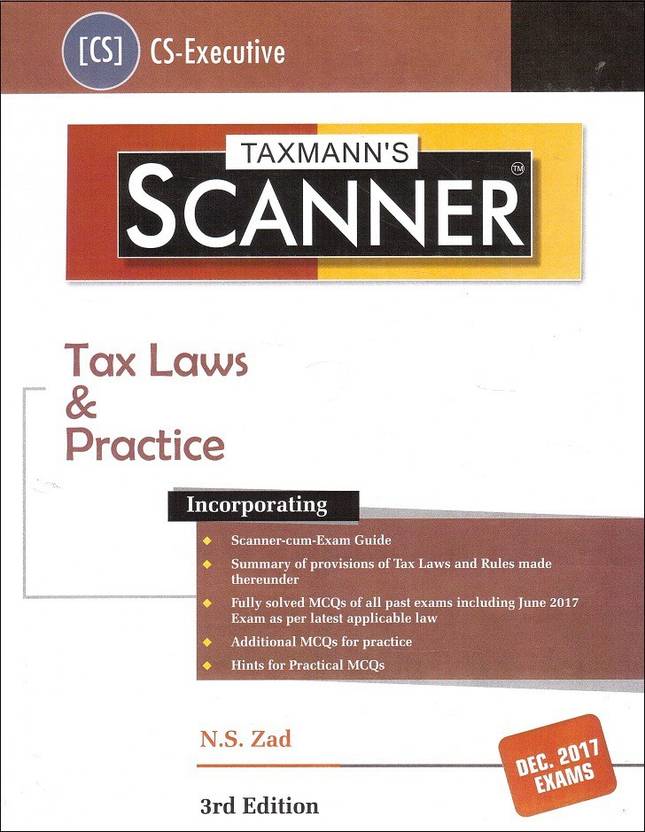 Taxmann's Scanner on Tax Laws & Practice for CS Executive Dec. 2017