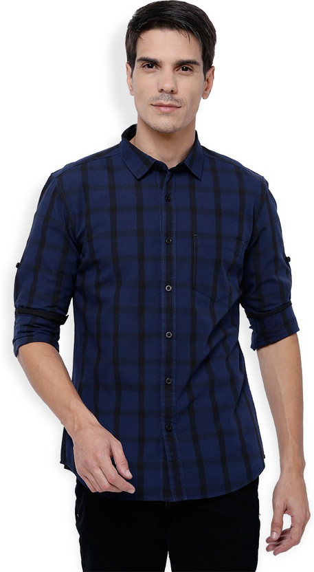 Blue & black shirt clearance