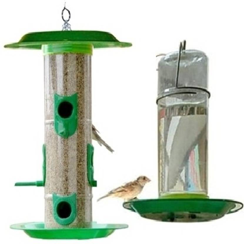 Amijivdaya Large Bird Feeder Water Feeder Combo Window Bird