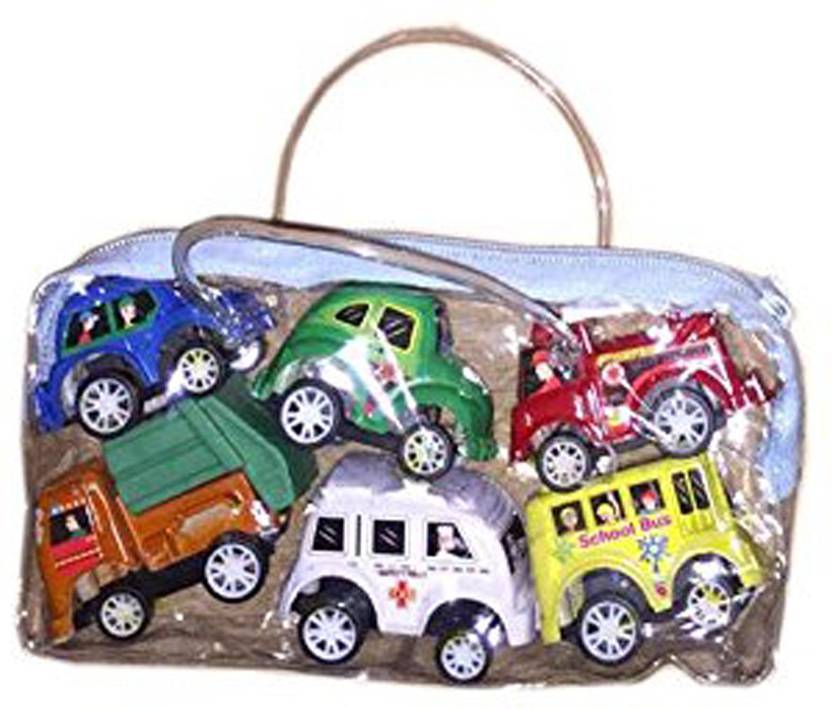 Ss Traders 6 Pcs Small Cars For Kids With Bag Nice Wonderful Car