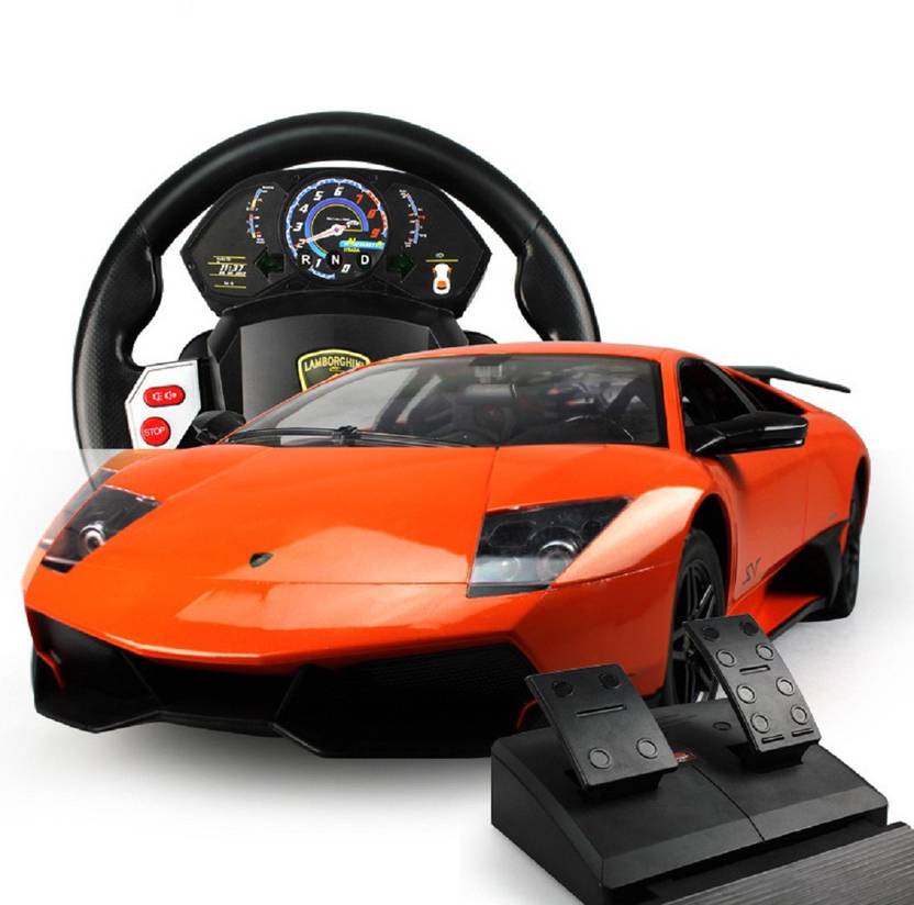 Lamborghini Remote Control Car With Steering Wheel And Pedal - Lamborghini