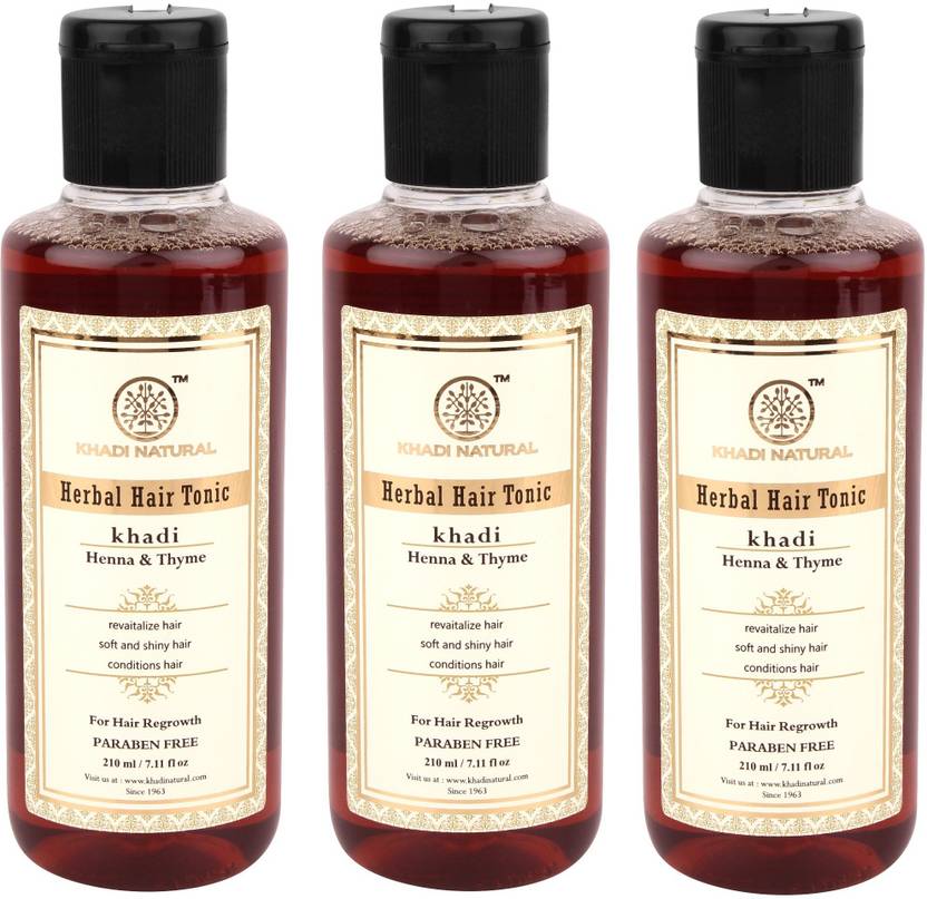 Khadi Natural Henna Thyme Paraben Mineral Oil Free Hair Tonic Hair