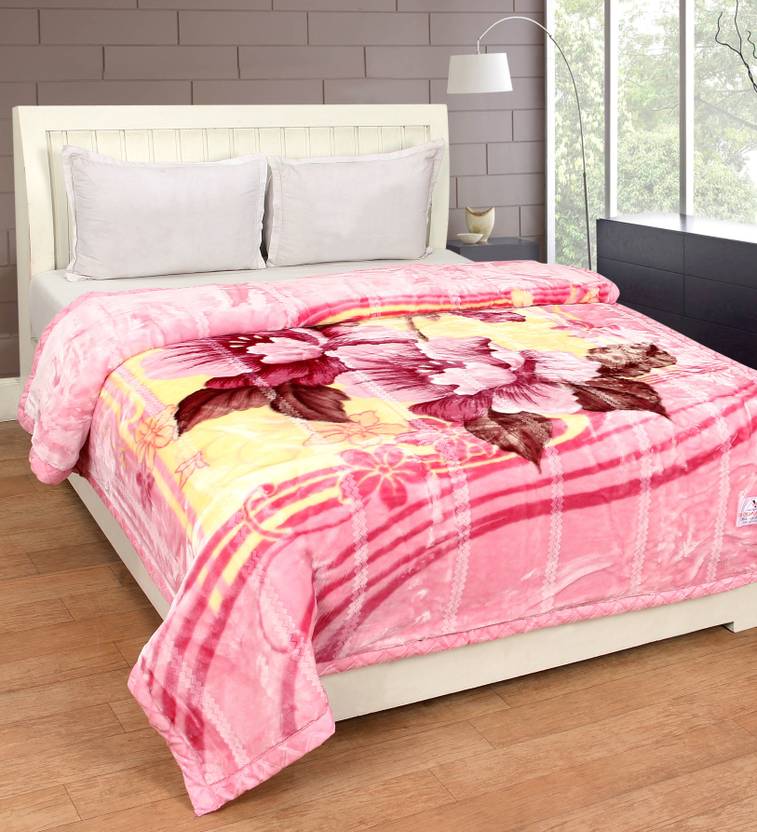 Acmura Double Bed Ply Ipl Floriana Mink Blanket 3 5 Kg Acmura Double Bed Ply Ipl Floriana Mink Blanket 3 5 Kg Baby Pink