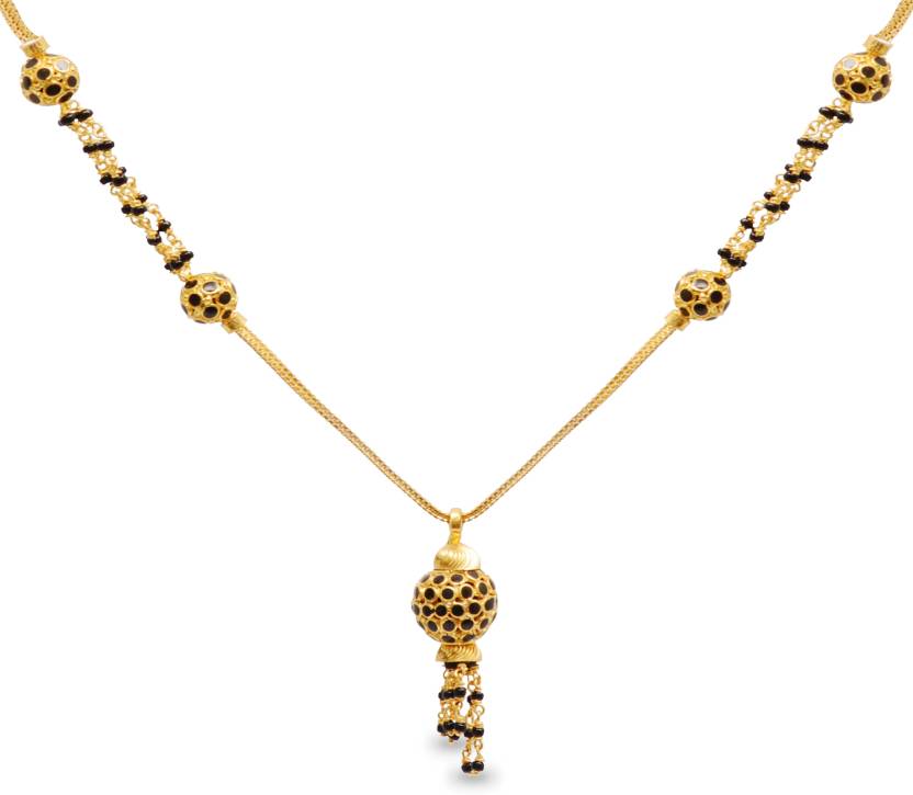 P N Gadgil Jewellers Risha 22kt Yellow Gold Mangalsutra Tanmaniya