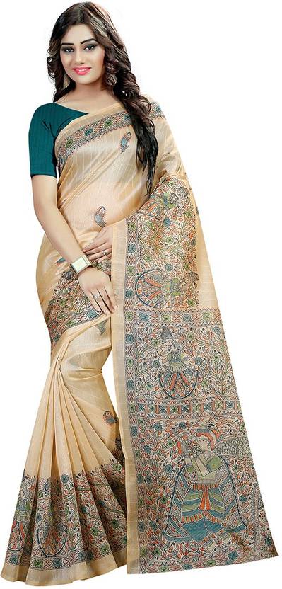 Villagius Printed Banarasi Handloom Silk Saree