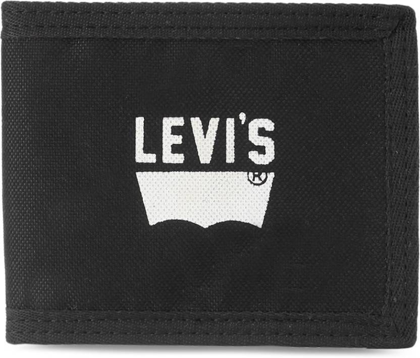 LEVI'S Men Formal Black Fabric Wallet Black - Price in India 
