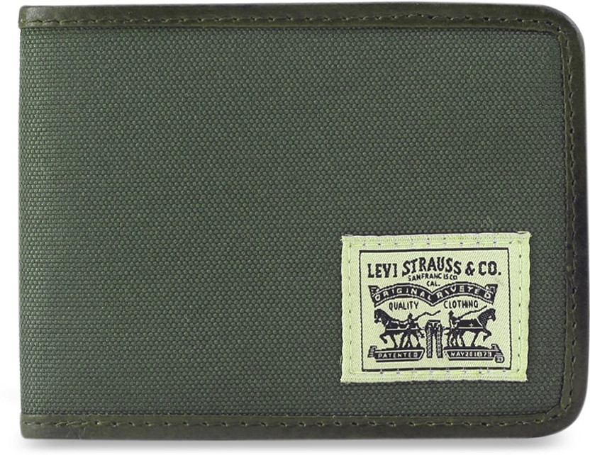 LEVI'S Men Green Fabric Wallet Olive 