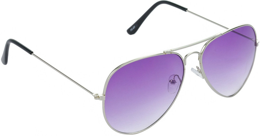 Hrinkar Aviator Sunglasses(For Men & Women, Violet)