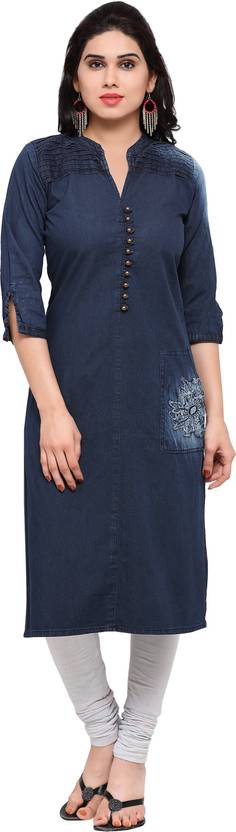 Kvsfab Self Design Women Straight Kurta