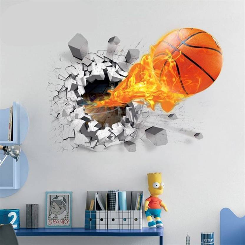 wall murals and decors medium 3d basketball wall sticker sticker