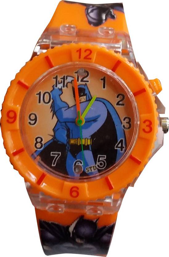 Ss Traders Orange Batman Seven Lights Watch Kids Watch Good