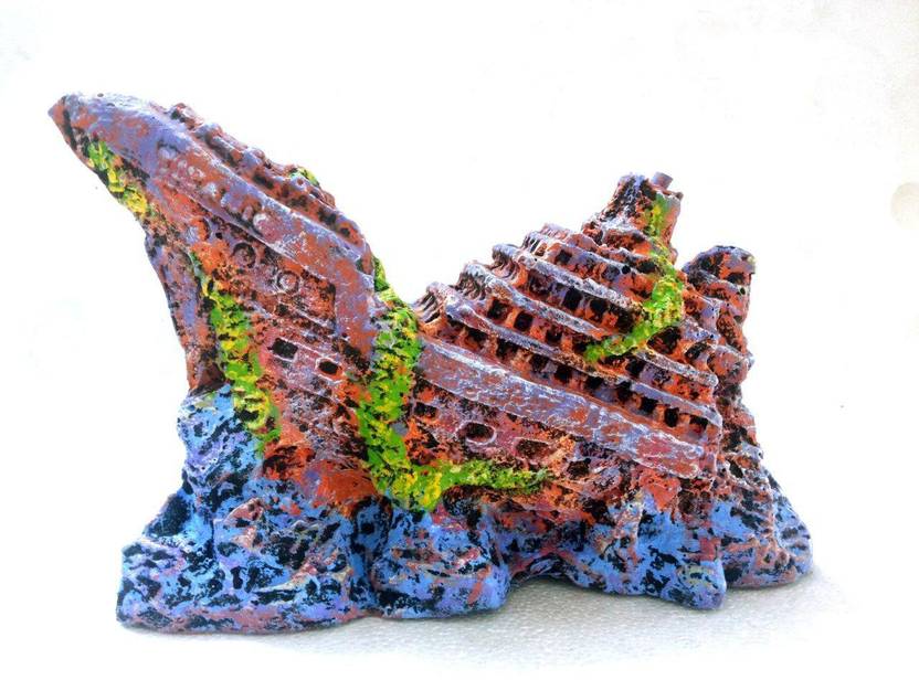 Millis Aquarium Decoration Sunken Ship Laterite Unplanted