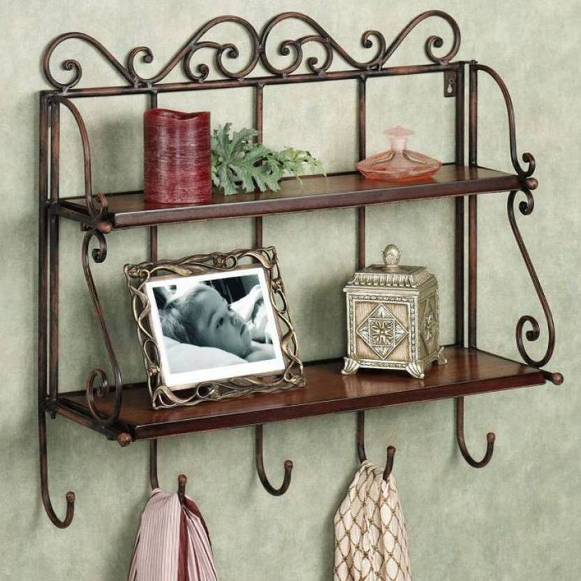 Artesia Antique Wooden Wall Shelf In India