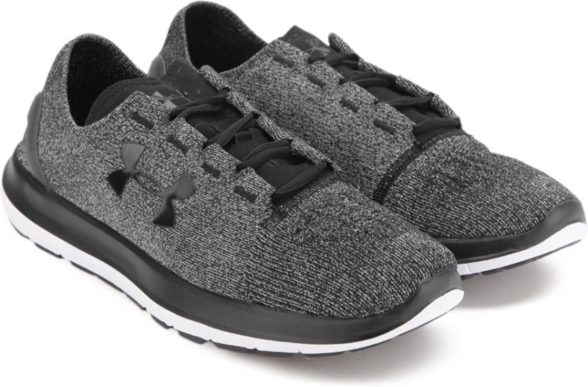 black and gray under armour shoes