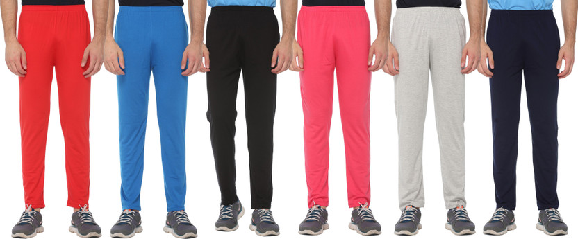 black pink track pants