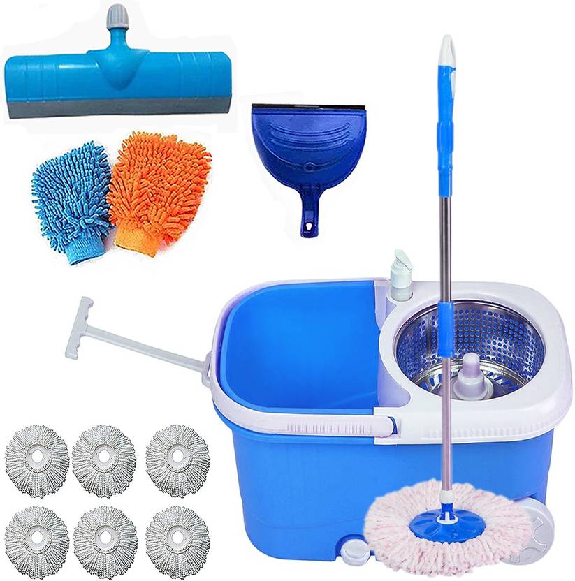 VMOP STEELCLEANAQ228 Mop Set, Floor Wiper, Glove, Dustpan Price in