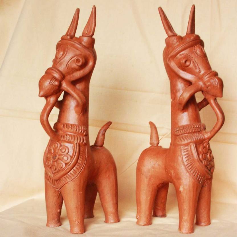Terracotta Bankura Horse Decorative Showpiece 23 Cm Price In