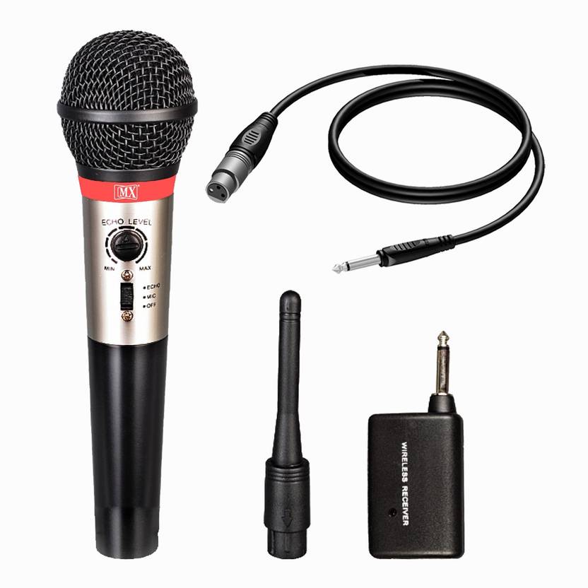 MX Professional 2 in 1 Wired & Wireless Mic with Builtin Echo
