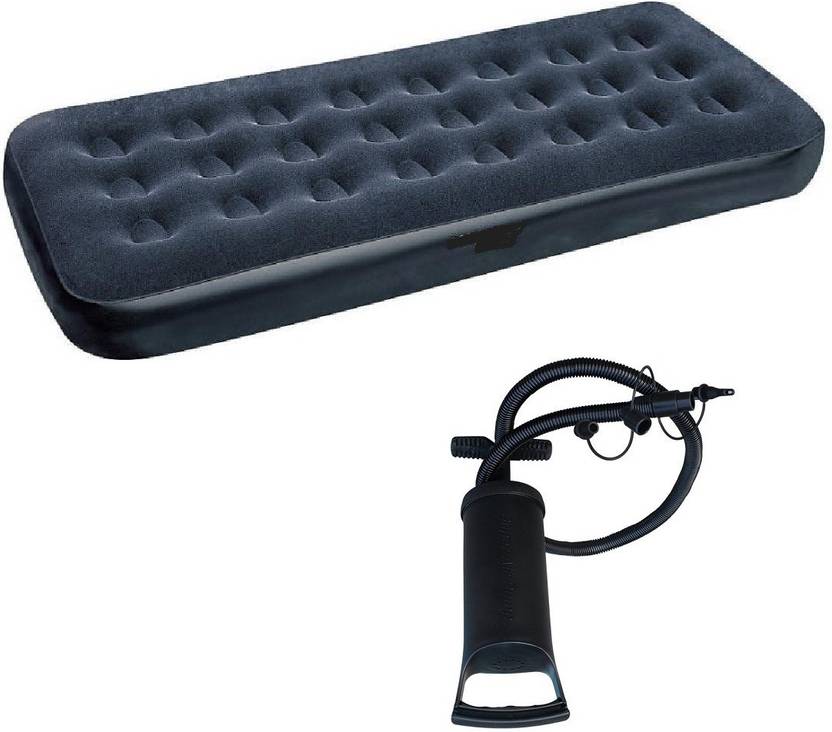 Ibs Bestway Flocked Sleeping Portable Relaxing Velvet Air Mattress Ibs Bestway Flocked Sleeping Portable Relaxing Velvet Air Mattress With Plastic Pump For Single Person Inflatable Bed Grey