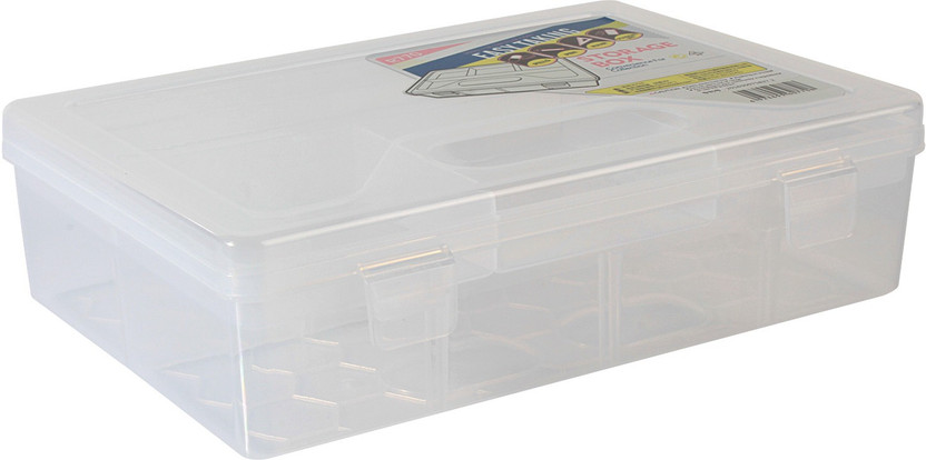 Small Parts Organizer 20-Compartment Removable Dividers Hobby Bins Clear Lid Box