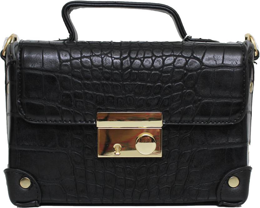 Ravi Collections Black Sling Bag Classy Black Box Sling Bag Classy Black Price In India Flipkart Com