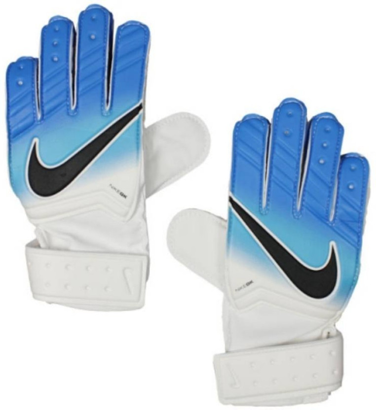 nike football gloves blue and white
