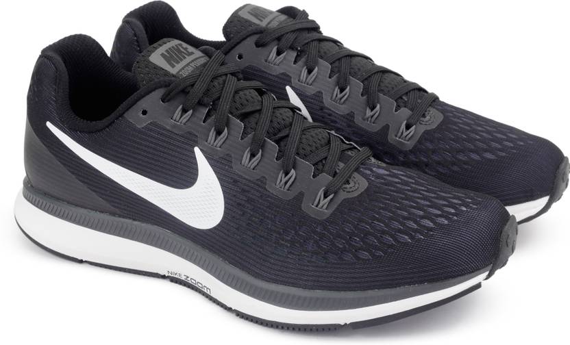 Desillusie Afwijzen Mens NIKE AIR ZOOM PEGASUS 34 Running Shoes For Men - Buy BLACK/WHITE-DARK  GREY-ANTHRACITE Color NIKE AIR ZOOM PEGASUS 34 Running Shoes For Men Online  at Best Price - Shop Online for Footwears