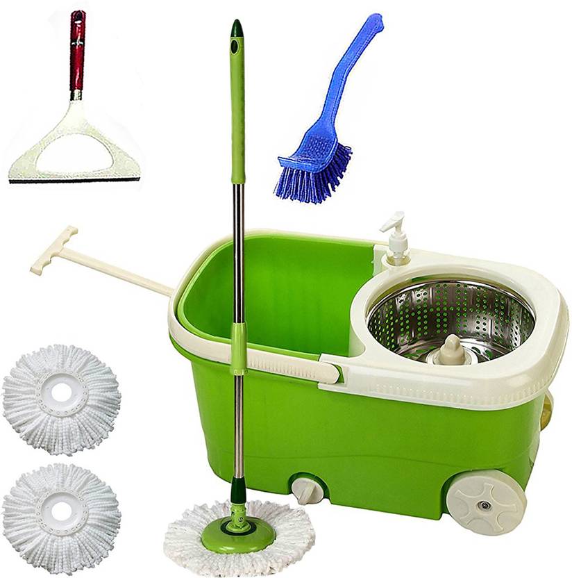 VMOP SPINING N CLEANING MOP RANDOM COLOR ( GREEN , BLUE , PINK )A15